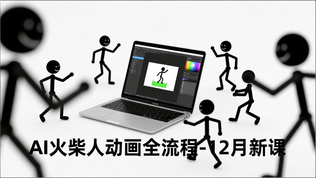 AI火柴人动画全流程-12月新课，文案生成、声音克隆、视频剪辑，零基础快速产出动画-心语项目网