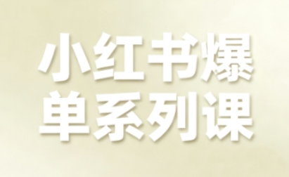 小红书爆单系列课，聚焦小红书电商全链路增长(更新)-心语项目网