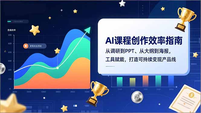 AI课程创作效率指南，从调研到PPT、从大纲到海报，工具赋能，打造可持续变现产品线-心语项目网