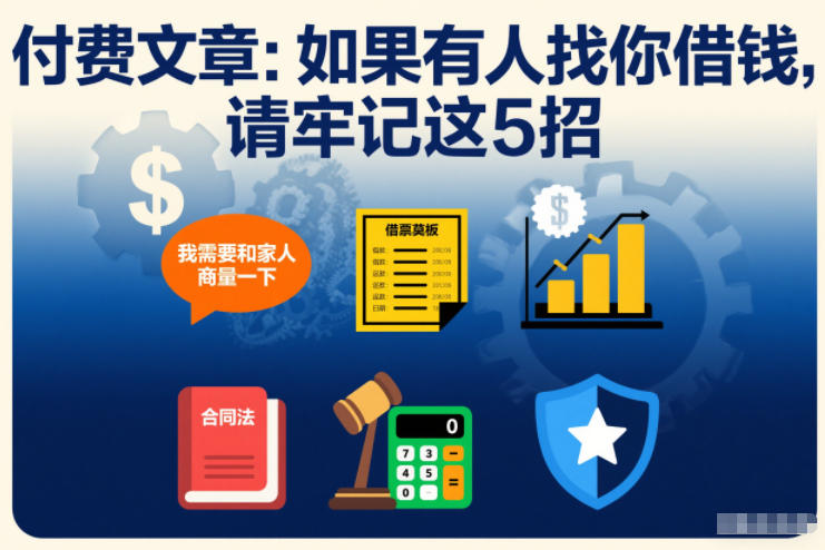 付费文章：如果有人找你借钱，请牢记这5招-心语项目网