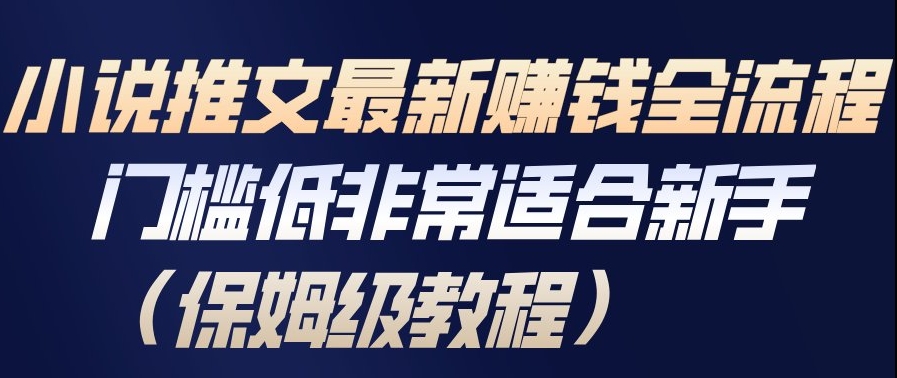 小说推文最新賺钱全流程，门槛低非常适合新手(保姆级教程)-心语项目网