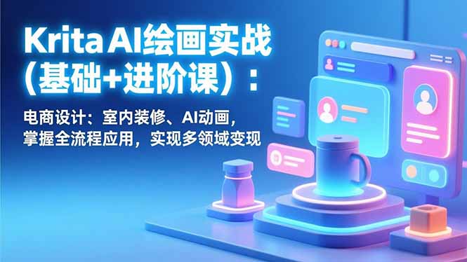 Krita AI绘画实战(基础+进阶课-心语项目网