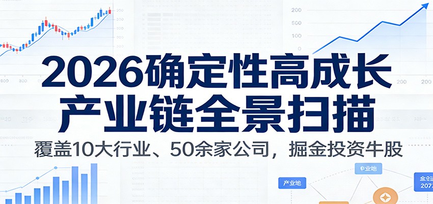 付费文章：2026确定性高成长产业链全景扫描：覆盖10大行业、50余家公司，掘金投资牛股-心语项目网