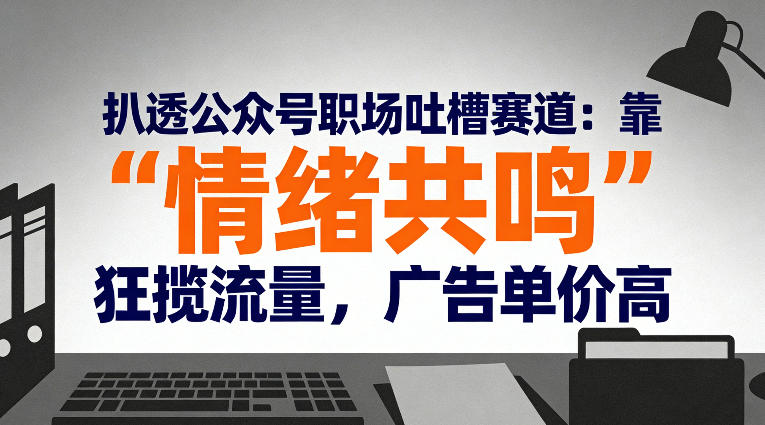 扒透公众号职场吐槽赛道：靠“情绪共鸣”狂揽流量，广告单价高-心语项目网