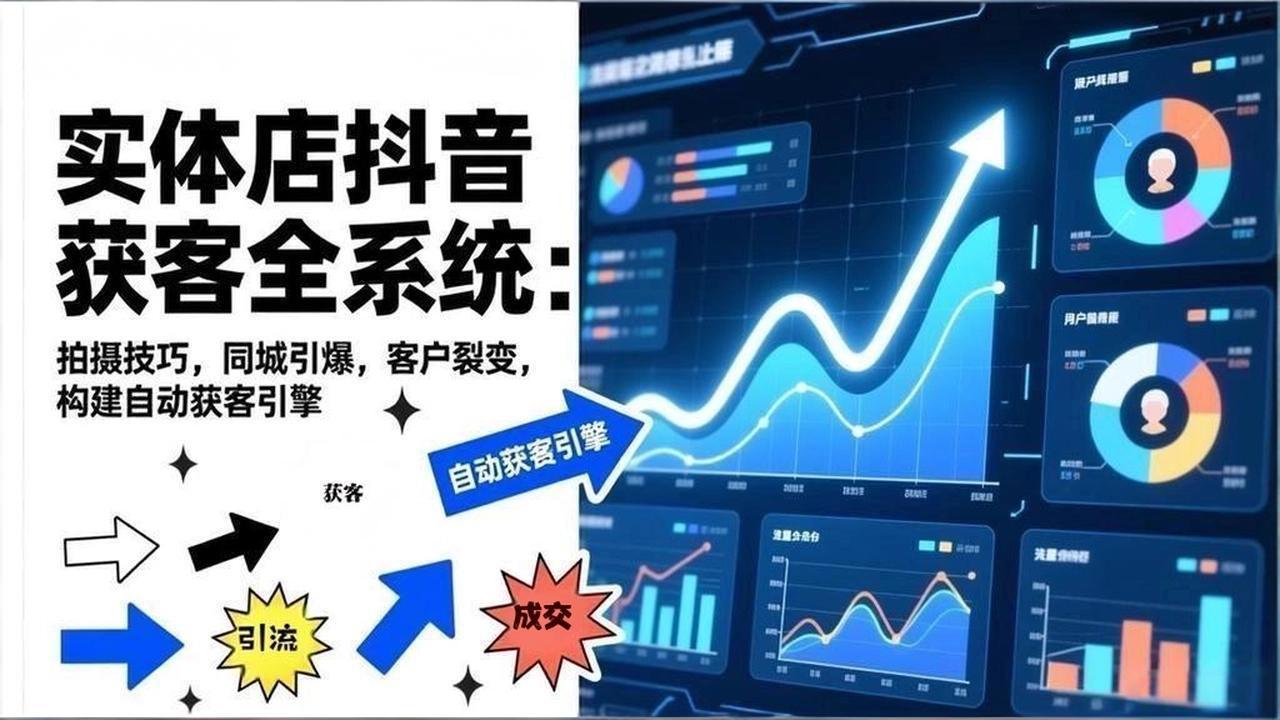 2026实体店抖音获客全系统：拍摄技巧，同城引爆，客户裂变，构建自动获客引擎-心语项目网