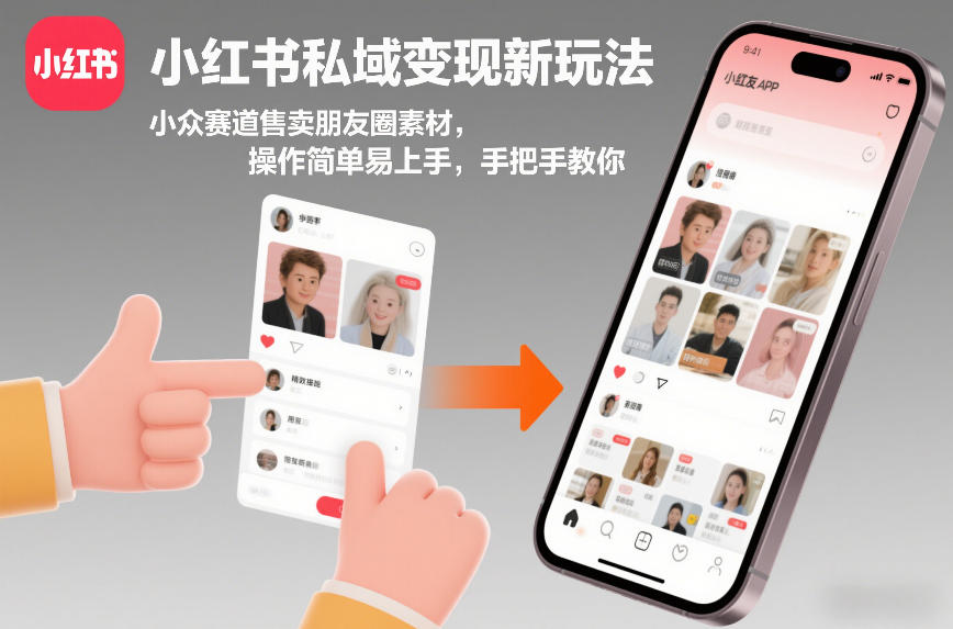 小红书私域变现新玩法，小众赛道售卖朋友圈素材，操作简单易上手，手把手教你-心语项目网