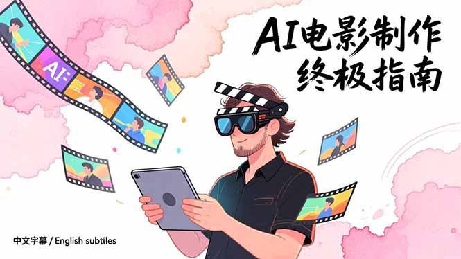 AI电影制作终极指南：从创意到成片，系统掌握智能影视全流程实战课(中英字幕-心语项目网