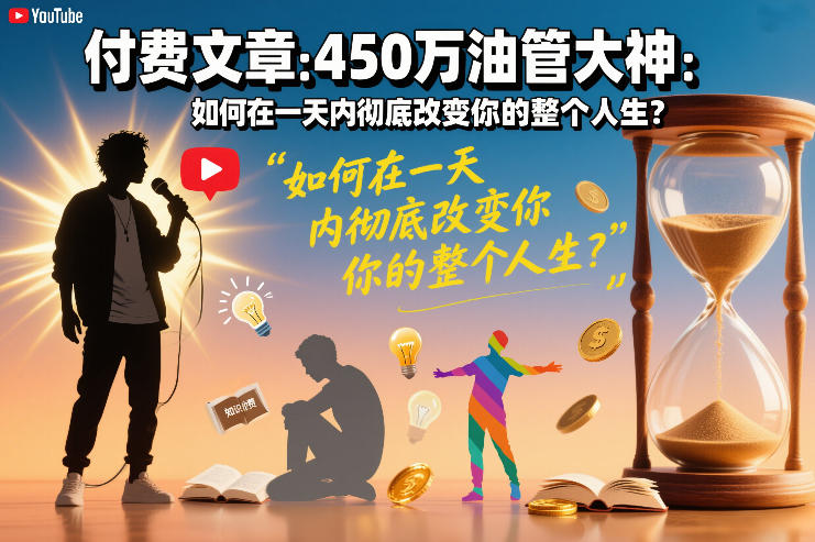 付费文章：450万油管大神：如何在一天内彻底改变你的整个人生？-心语项目网