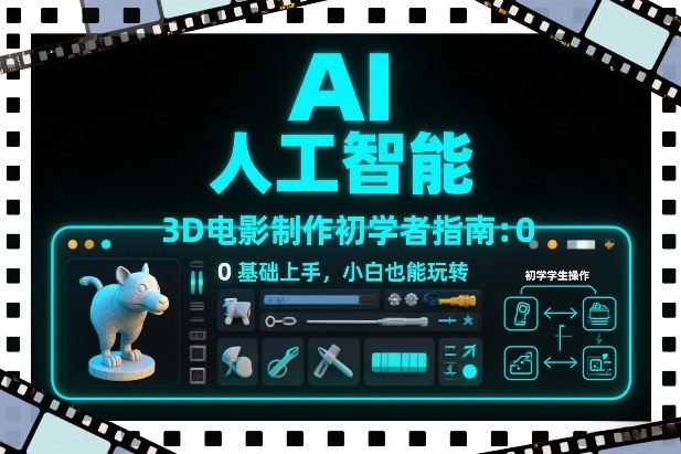 AI人工智能3D电影制作初学者指南：0基础上手，小白也能玩转-心语项目网