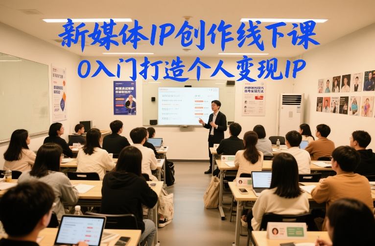 新媒体IP创作线下课，0入门打造个人变现IP-心语项目网