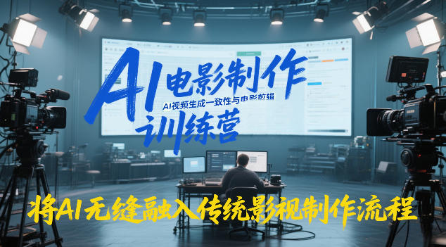 AI电影制作训练营，掌握AI视频生成一致性与电影剪辑，将AI无缝融入传统影视制作流程-心语项目网