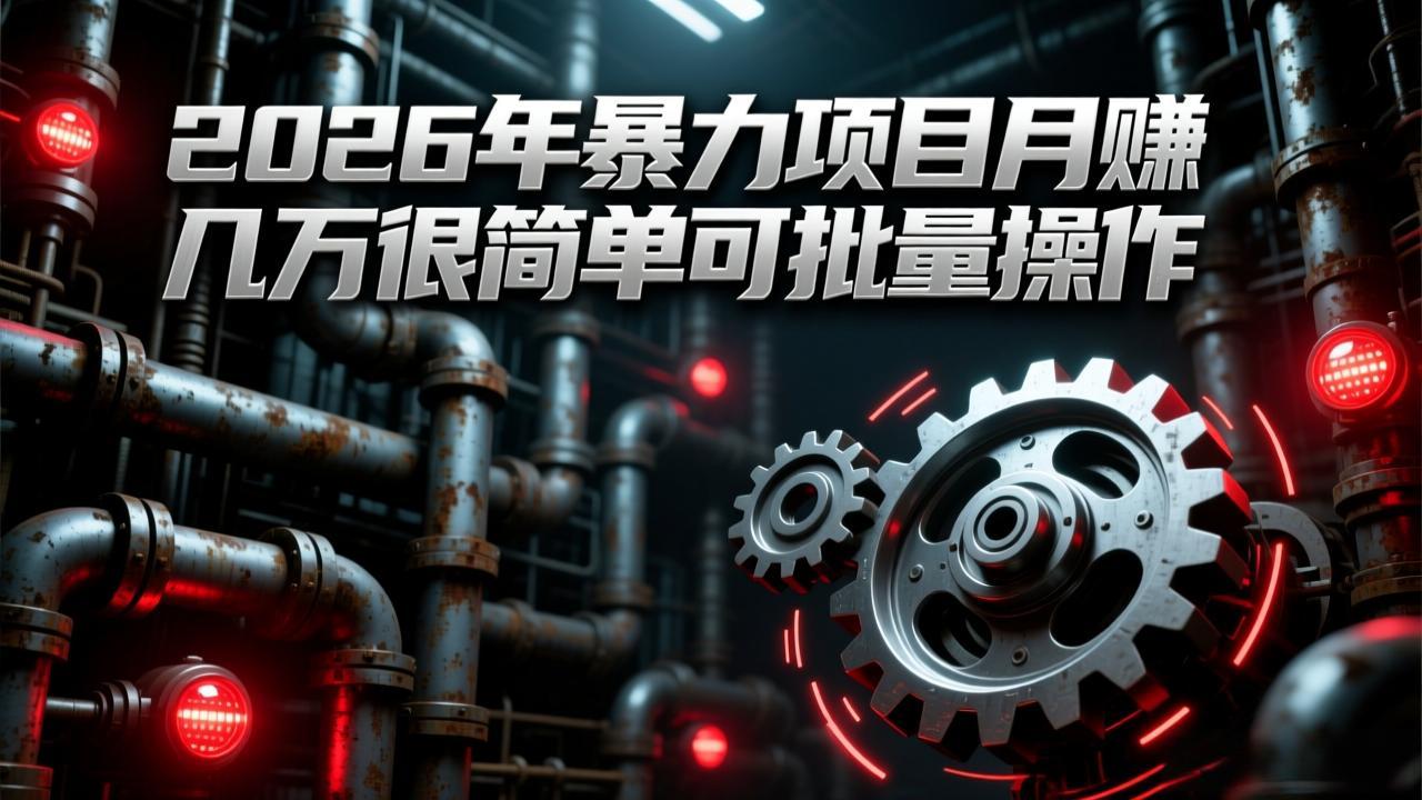 2026年暴力项目月赚几万很简单可批量操作，成本低，利润大-心语项目网