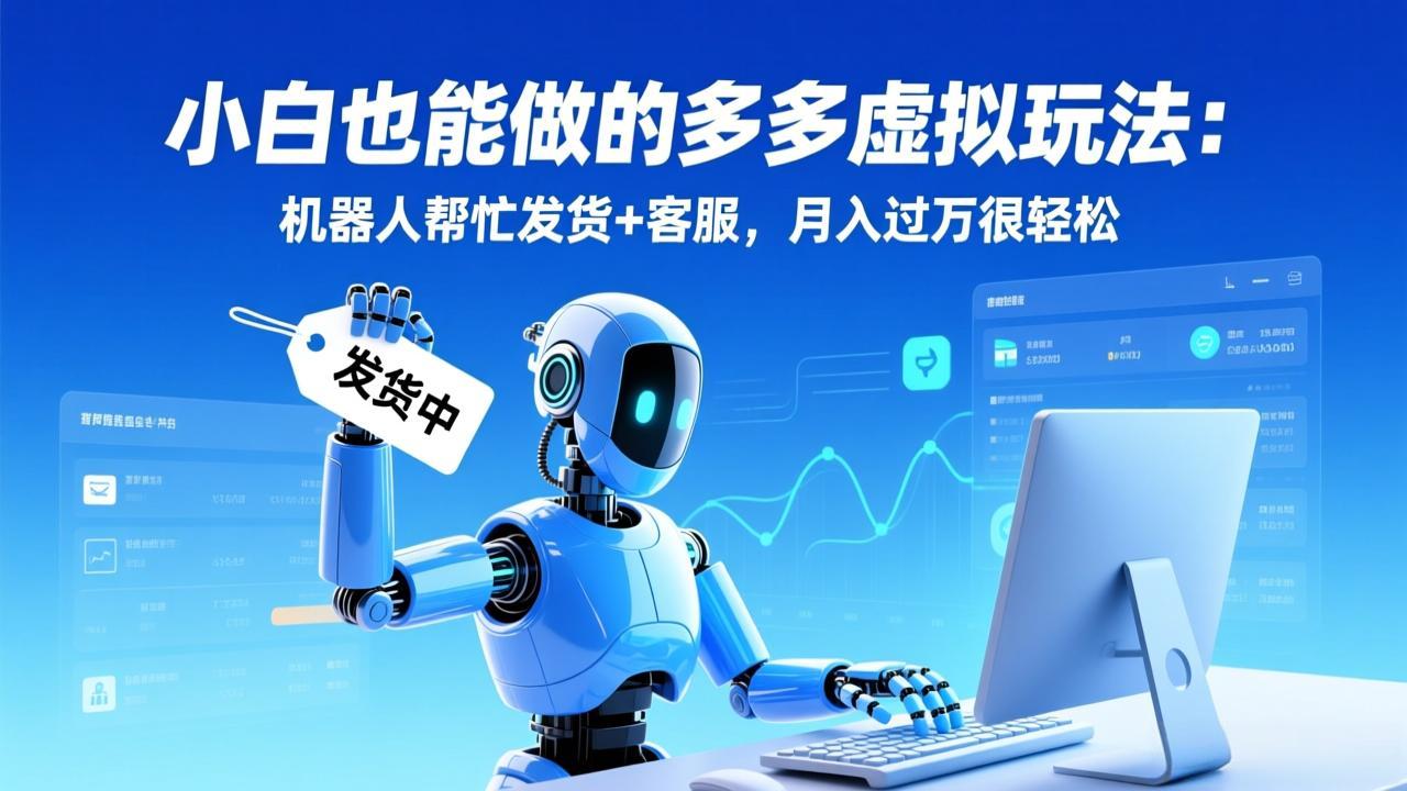 小白也能做的多多虚拟玩法：机器人帮忙发货+客服，月入过万很轻松-心语项目网