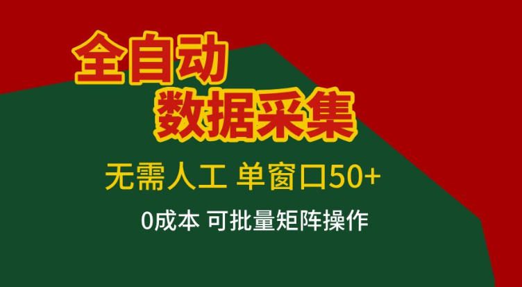全自动数据采集，无需人工，单窗口50+，0成本可批量矩阵操作【揭秘】-心语项目网