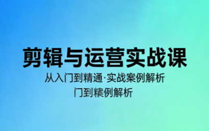 林大·剪辑与运营实战课(更新2026)-心语项目网