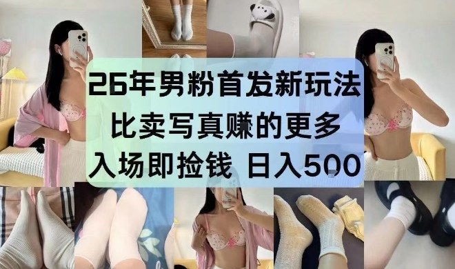 26年男粉首发最新3.0玩法，独此一家，比卖写真賺的更多，入场即捡钱，日入5张【揭秘】-心语项目网