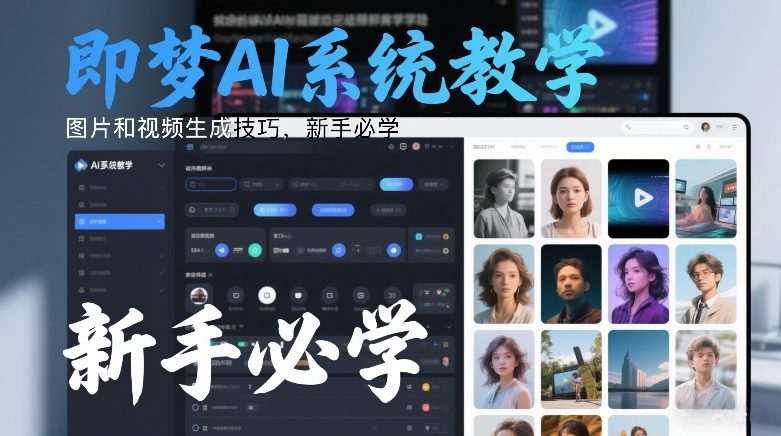 即梦AI系统教学，图片和视频生成技巧，新手必学-心语项目网