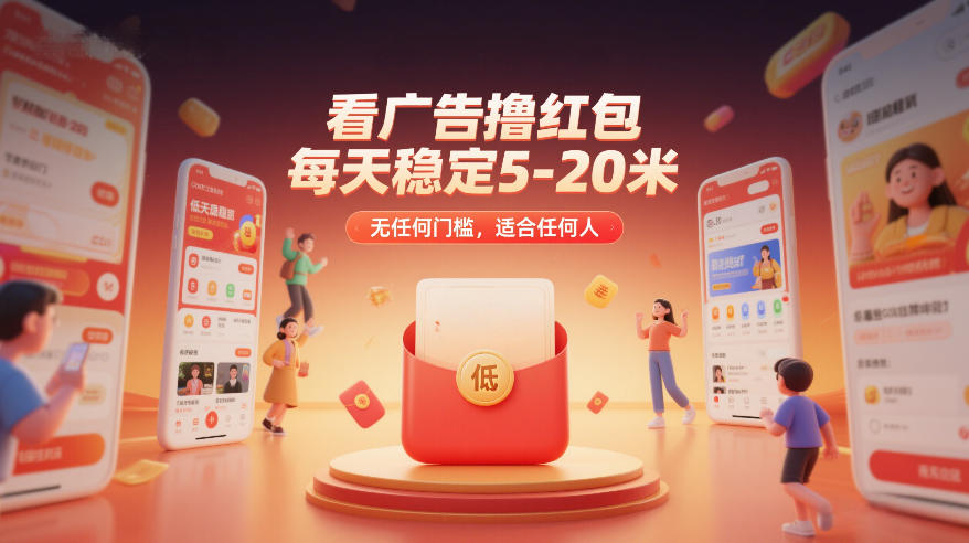 看广告撸红包，每天稳定5-20米，无任何门槛，适合任何人-心语项目网