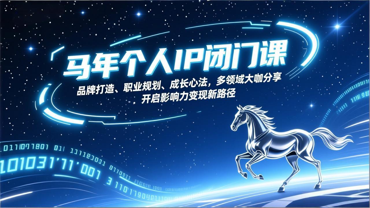马年个人IP闭门课，品牌打造、职业规划、成长心法，多领域大咖分享，开启影响力变现新路径-心语项目网
