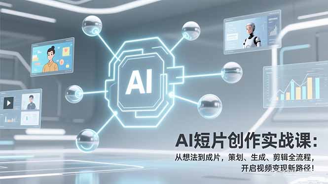 AI短片创作实战课：从想法到成片，策划、生成、剪辑全流程，开启视频变现新路径！-心语项目网