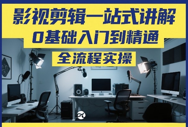影视剪辑一站式讲解,0基础入门到精通,全流程实操