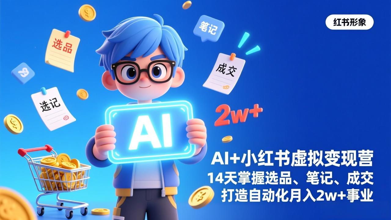 AI+小红书虚拟变现营(完结-心语项目网
