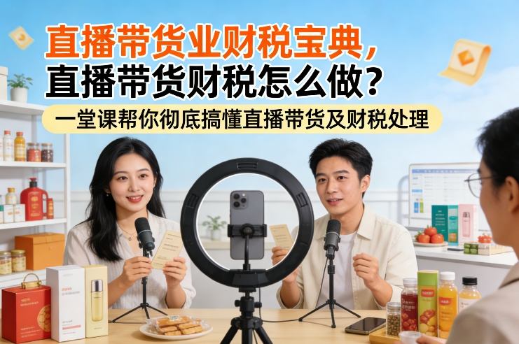 直播带货业财税宝典，直播带货财税怎么做？一堂课帮你彻底搞懂直播带货及财税处理-心语项目网