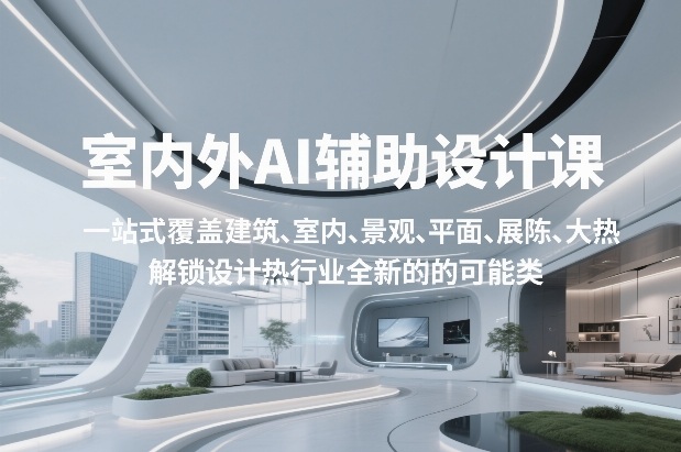 室内外AI设计课，一站式覆盖建筑、室内、景观、平面、展陈五大热门品类，解锁设计行业的全新可能-心语项目网