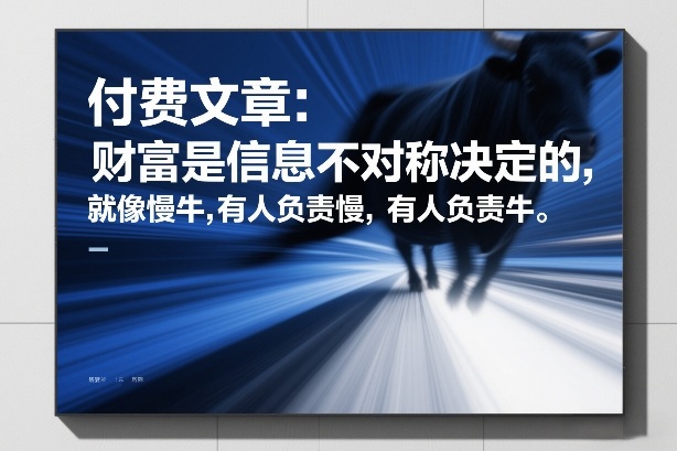 付费文章：财富是信息不对称决定的，就像慢牛，有人负责慢，有人负责牛-心语项目网