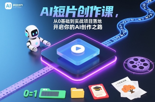 AI短片创作课，从0基础到实战项目落地，开启你的AI创作之路(更新)-心语项目网