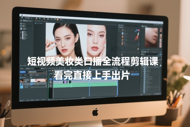 短视频美妆类口播全流程剪辑课，看完直接上手出片-心语项目网