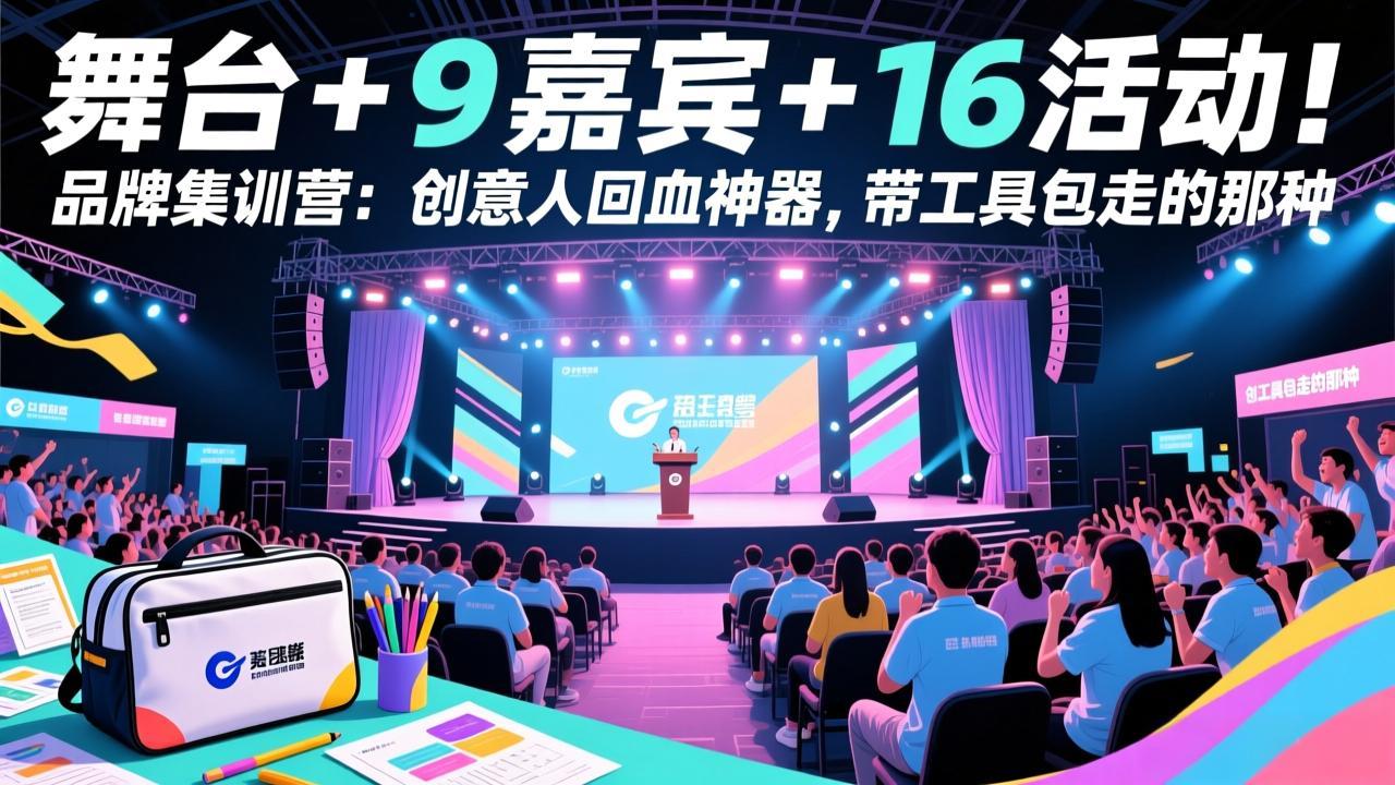 舞台 + 9 嘉宾 + 16 活动！品牌集训营：创意人回血神器，带工具包走的那种-心语项目网
