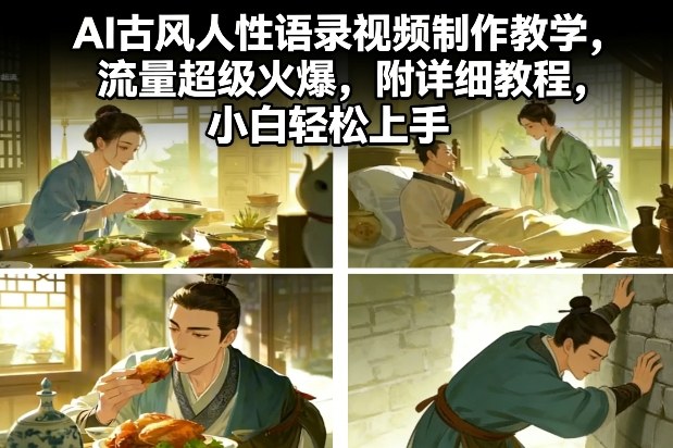 AI古风人性语录视频制作教学，流量超级火爆，附详细教程，小白轻松上手-心语项目网