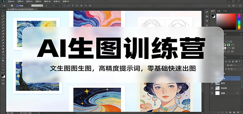 AI生图训练营：文生图图生图，高精度提示词，零基础快速出图-心语项目网