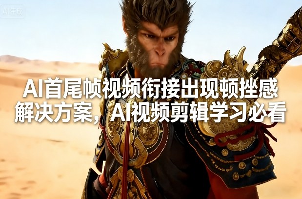 AI首尾帧视频衔接出现顿挫感解决方案，AI视频剪辑学习必看-心语项目网