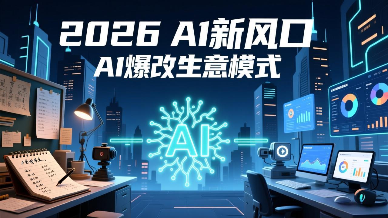 2026年AI创富新风口，用人工智能爆改你的生意模式，从短视频到直播全面降本增效抢占先机-心语项目网