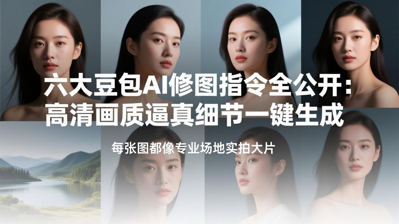 六大豆包AI修图指令全公开：高清画质逼真细节一键生成，每张图都像专业场地实拍大片-心语项目网