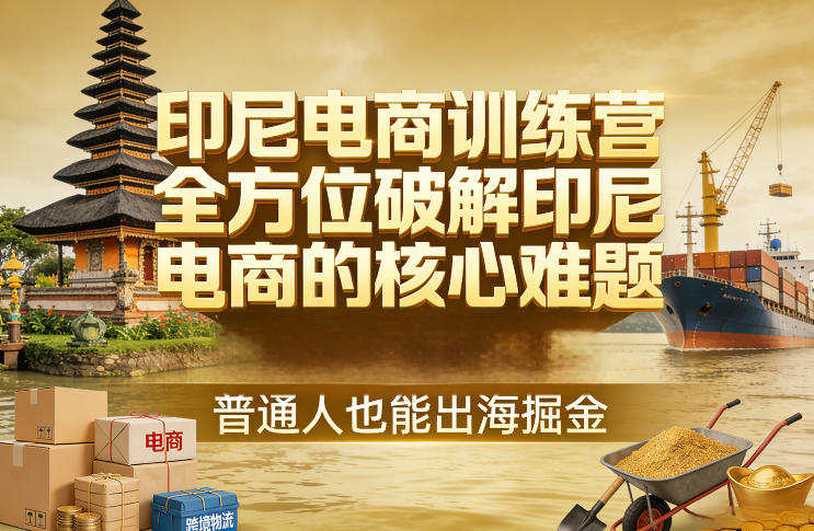 印尼电商训练营，全方位破解印尼电商的核心难题，普通人也能出海掘金-心语项目网