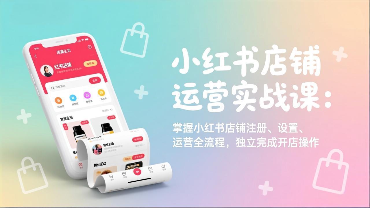 小红书店铺运营实战课：掌握小红书店铺注册、设置、运营全流程，独立完成开店操作-心语项目网