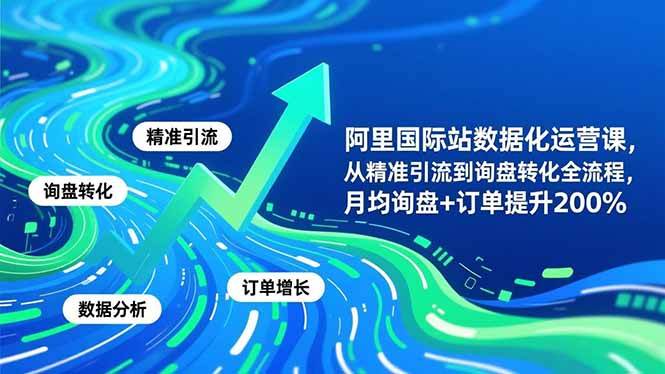 阿里国际站数据化运营课-3月，从精准引流到询盘转化全流程，月均询盘+订单提升200%-心语项目网