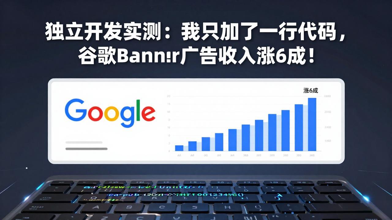 付费文章：独立开发实测：我只加了一行代码，谷歌Banner广告收入涨6成！-心语项目网