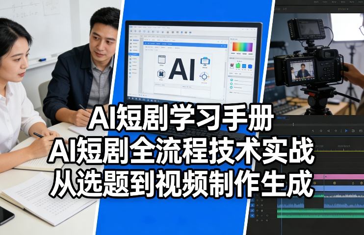 AI短剧学习手册，AI短剧全流程技术实战，从选题到视频制作生成-心语项目网