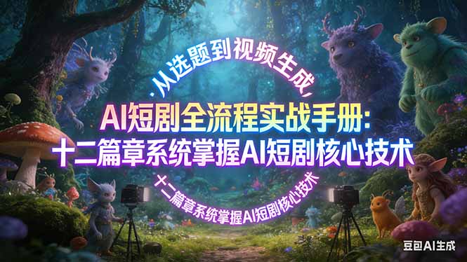 AI 短剧全流程实战手册：从选题到视频生成，十二篇章系统掌握 AI 短剧核心技术-心语项目网