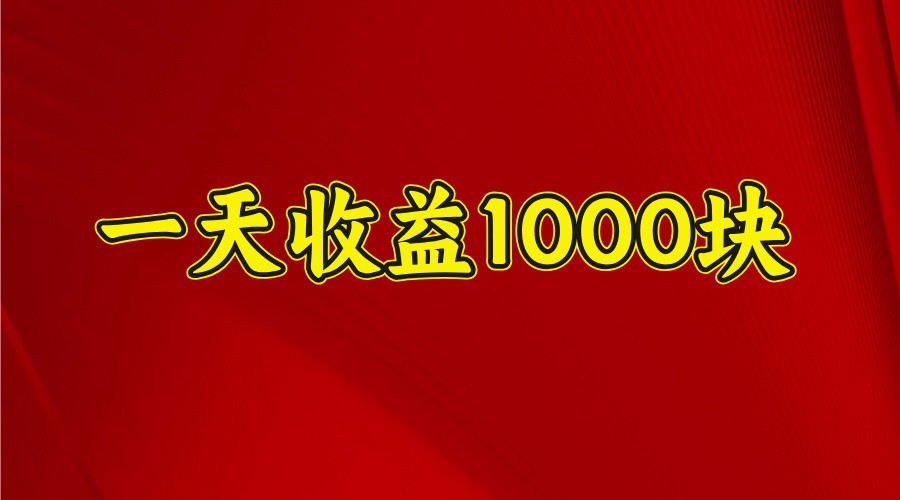 一天收益1000块，2025全网首发-心语项目网