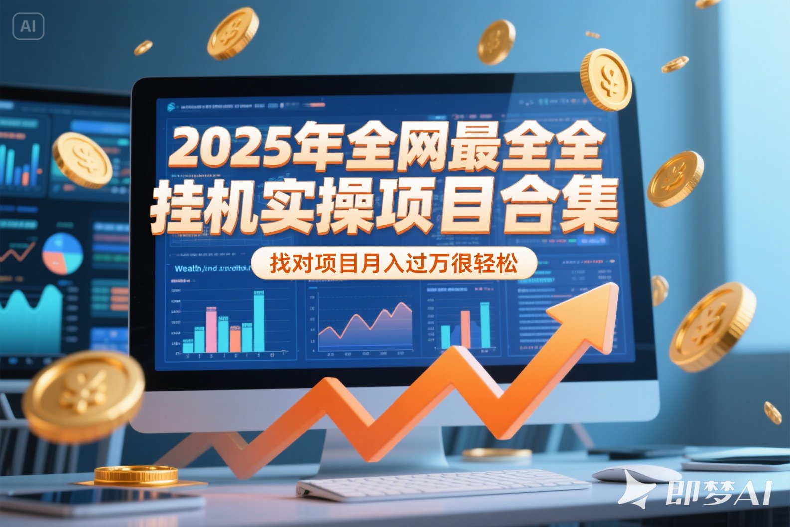 2025年挂机实操项目实操演练，挂机类型，AI直播类型，轻资产创业类型…-心语项目网