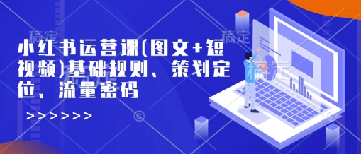 小红书运营课(图文+短视频)基础规则、策划定位、流量密码-心语项目网