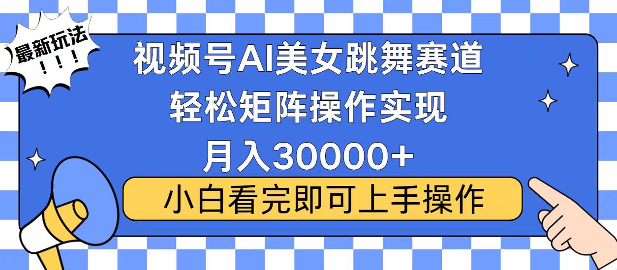 视频号蓝海赛道玩法，当天起号，拉爆流量收益，小白也能轻松月入30000+-心语项目网