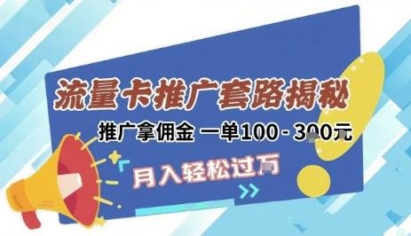 2025年外面卖1500的流量卡项目最新玩法，绿色无门槛对新手非常友好，日入3张+-心语项目网