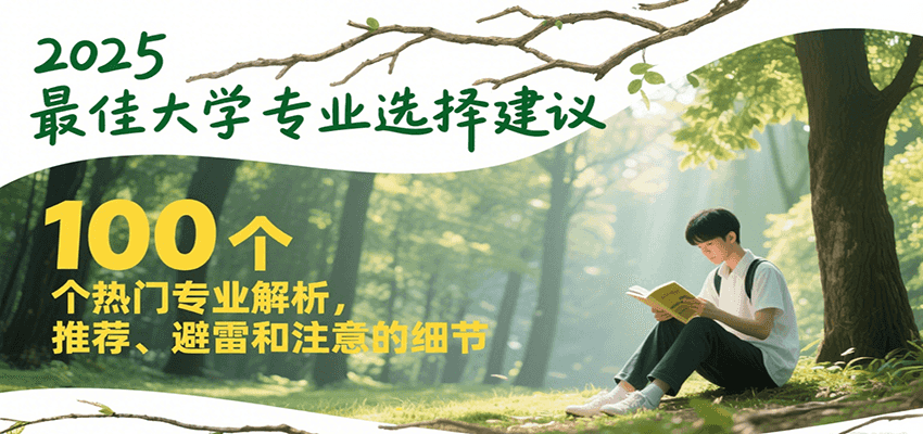 2025最佳大学专业选择建议,100个热门专业解析,推荐、避雷和注意的细节-心语项目网