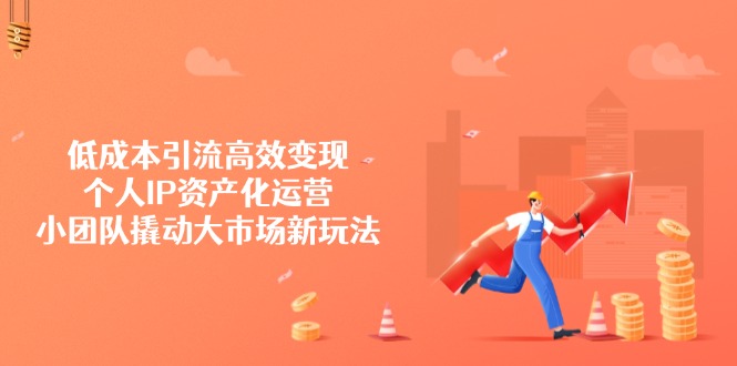 低成本引流高效变现，个人IP资产化运营，小团队撬动大市场新玩法-心语项目网